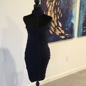 VENUS Strapless Navy Dress